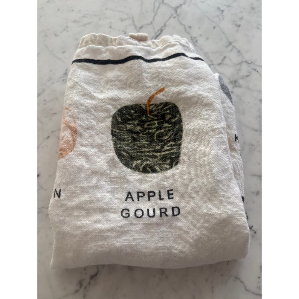 Set of 2 Smith & Hawken Gourds 100% Linen Dishcloth Dish Towel 20" x 30" MINT - Picture 5 of 5